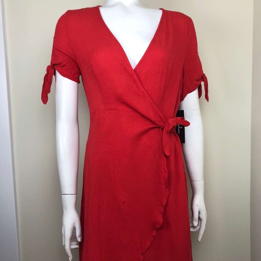 Lulus Red Tie Dress